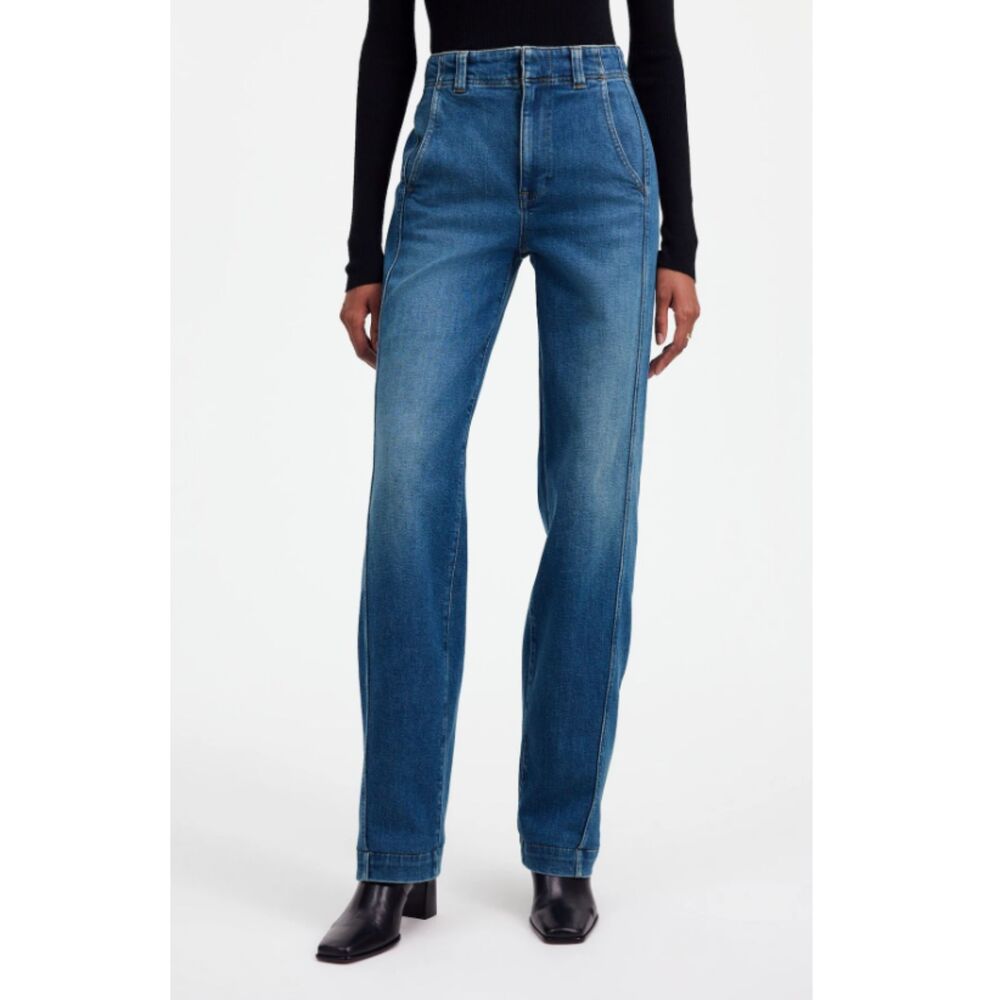 Madewell Women's Tapered Denim Trousers Size 27 Calvert Wash Comfort Stretch